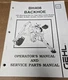 GEHL Agriculture BH408 Backhoe Service, Part & Operators Manual