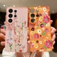 For Samsung S26 Ultra S25 FE S24 S23 A57 A16 A17 Flower Pattern Phone Case Cover