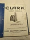 CLARK FORK LIFT TRUCK PARTS LIST BOOK MANUAL CLARKLIFT C20B MODEL 20