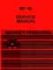 Massey Ferguson MF 40 MF40 Loader Service Manual 