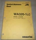 KOMATSU WA320-1LC WHEEL LOADER OPERATION & MAINTENANCE BOOK MANUAL S/N A25001-UP