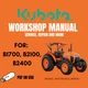 KUBOTA B1700 B2100 B2400 SERVICE REPAIR WORKSHOP MANUAL ON USB