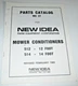 New Idea 512 & 514 Mower Conditioner Parts Catalog Manual Book ORIGINAL! 2/85