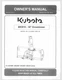 Kubota BX1880 BX2380 BX23S Snow Blower Attachment Owner manual 43 pages