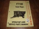 Gehl F7190 Feeder Wagon Operators And Service Parts Manual Form No. 904298