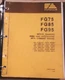 FIAT ALLIS FG75 FG85 FG95 MOTOR GRADER PARTS MANUAL BOOK CATALOG