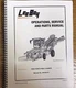 OEM LeeBoy 3000 force feed loader Operation Service Parts Manual Book 