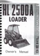 Gehl HL 2500A Skid Steer Loader Operators Owners Manual