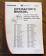 Simplicity Broadmoor Conquest Prestige Series 1600-2800 Tractor Operators Manual