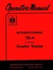 International Harvester TD-9 Series 91 Crawler Tractor Operators Manual TD9 IH