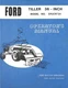 Ford 36 Inch Tiller Model 09JC9734 Operator's Manual Ford Tractor Equipment