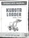 Kubota Loader TL420 Operator's Manual Heavy Equipment Tractor Book