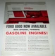 Ford 6000 Tractor "Gasoline Engine" Sales Brochure Spec Sheet AD-8487 1961