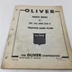 Genuine Oliver Parts Book For No. 316 316A Tractor Gang Plow C-796X