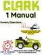 CLARK GT 50E GT50E TOWING TRACTOR SERVICE REPAIR SHOP MANUALS PDF ON USB