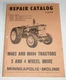 Minneapolis Moline M602 M604 Tractor Parts Catalog Manual Book ORIGINAL! R-2086
