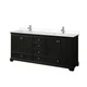 Wyndham Collection WCS202080D-VCA-MXX Deborah 80" - Dark Espresso / Carrara