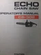 ECHO Kioritz CS-302 Gasoline 2-Cycle Chain Saw Owner & Parts Manual Chainsaw