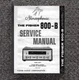 Owners Operator Instruction & Service Repair Manual Fisher 800-B 20001-29999