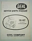 Gehl FB 87 Hopper Forage Blower Parts Manual Catalog Book Original