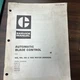 Cat Automatic Blade Control Service Manual 12G 14G 16G 140G Motor Graders 