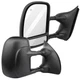 Towing Mirrors 99-07 Ford F250-F550 Super Duty Power Heated Black No Turn w/Plug