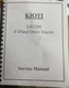 LB2204 TRACTOR WORKSHOP MANUAL FITS KIOTI  4WD - PRINTED MANUAL