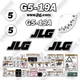 Fits JLG G5-19A Decal Kit Telehandler - 7 YEAR OUTDOOR 3M VINYL!