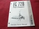 Gehl FC 72B Flail Chopper Original Dealer's Parts Book