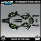 Graphics Kit for Kawasaki KX125 KX250 (1999-2002) KX 125 250 Axis  - Green Shift