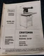 Sears Craftsman 113.23100 10 Inch Radial Arm Saw Op & Parts Manual