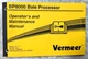 Vermeer BP8000 Bale Processor Op and Maintenance Manual No. 105400X38 2005-2010