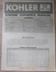 KOHLER K241 K301 K321 ENGINE OPERATION & MAINTENANCE MANUAL BOOK