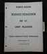 1967 MASSEY FERGUSON MF 37 UNIT PLANTER PARTS CATALOG MANUAL VERY GOOD SHAPE