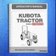 KUBOTA B3200 B3300SU OPERATORS MANUAL - STEEL WIRE FASTENED - TOUGH COVERING