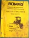 BOMAG BW177D3 BW177DH3 BW177PDH3 COMPACTOR OPERATION & MAINTENANCE MANUAL BOOK