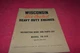 Wisconsin TR-10D Engine Operator's Manual BASE