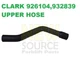 926104 CLARK FORKLIFT CMP20, CMP25, CMP30 UPPER RADIATOR HOSE