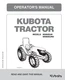 Kubota Tractor M5660SUH M5660SUHD Operators Manual: 118 Pages Coil Bound