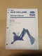 New Holland BH-134 Backhoe Attachment Operator's Manual