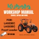 KUBOTA LA1153EC LA1353EC FRONT LOADER SERVICE REPAIR WORKSHOP MANUAL ON USB