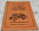 Allis Chalmers TM-106A "B" Series 1 Row Cultivator & Side Dressers Manual