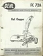 GEHL BROS. FLAIL CHOPPER FC 72A Form 1912D Tractor Parts Manual
