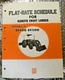 Kubota Flat Rate Schedule Manual Front Loader Model BF800 BF900