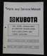 GENUINE KUBOTA L2250 L2550 L2850 TRACTOR B/L 2563 SNOWBLOWER REPAIR PARTS MANUAL