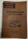 Vintage CAT CATERPILLAR D4 TRACTOR 78A1-Up Parts Book UE035100 1967