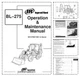 Bobcat Ingersoll-Rand BL-275 Backhoe Loader Operation and Maintenance Manual ...