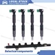 4PC Fuel Injector ＆ Fuel Common Rail For Doosan D34 Bobcat Track 7261663 7256757