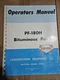 BLAW KNOX PF 180H BITUMINOUS  ASPHALT PAVERS Operators MANUAL