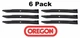 6 Pack Oregon 91-242 Mower Blade for Gravely 11234 11234P1 50" Pro 50